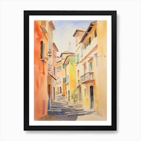 Reggio Emilia, Italy Watercolour Streets 4 Art Print