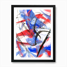 Active Democracy Series No. 4 Red White Blue Art Print