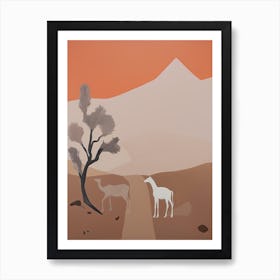 Sahara Desert   Africa, Contemporary Abstract Illustration 2 Art Print