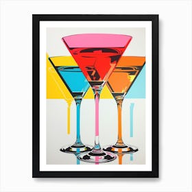 Martini Pop Art Inspired 3 Art Print