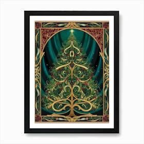 Christmas Tree 34 Style William Morris Art Print