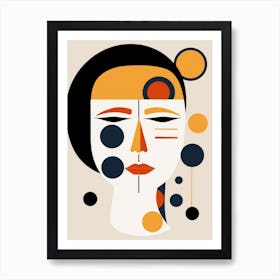 Abstract Woman'S Face 8 Art Print