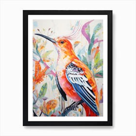 Colourful Bird Painting Hoopoe 1 Art Print