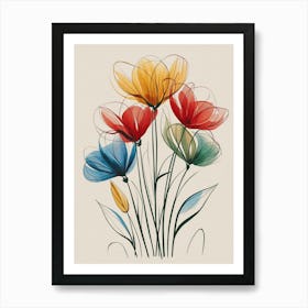 Flowers In A Vase 2 Art Print