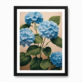 Blue Hydrangea Art Print