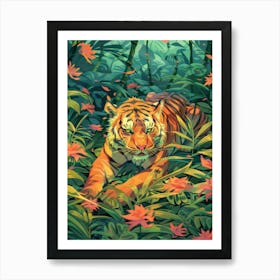 Tiger In The Jungle 60 Art Print