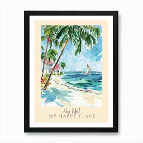 My Happy Place Key West 2 Travel Poster Art Print