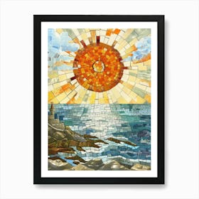 Sun Rising Over The Sea Art Print