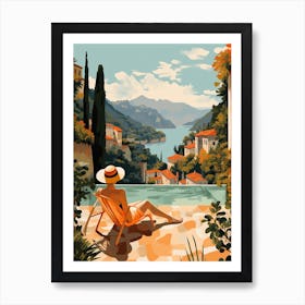 Vacation By The Pool 3 Art Print