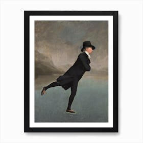 The Reverend Robert Walker Skating - The Skating Minister by Sir Henry Raeburn (1790) | Winter Print | ice skating art | frozen river art | famous winter art | realism | male ice skater | man skating Art Print