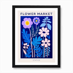 Blue Flower Market Poster Statice 4 Art Print