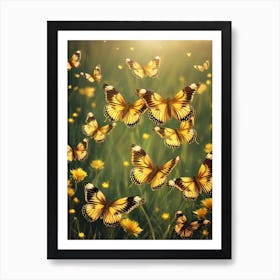 Butterflies In The Meadow 5 Art Print