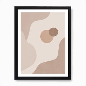 Calming Abstract Painting in Neutral Tones 15 Art Print
