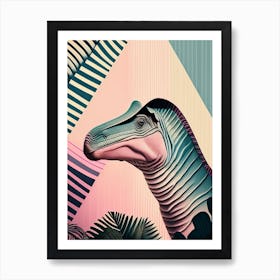 Trachodon Pastel Dinosaur Art Print