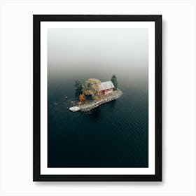 Remote cabin Art Print