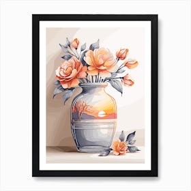 Flowers In Vase art print Art Print
