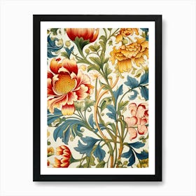 Floral Wallpaper 120 Art Print