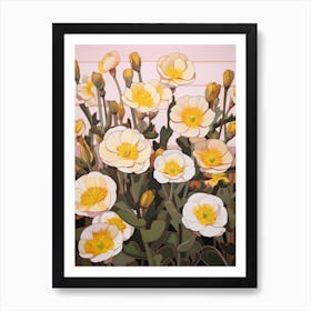 Portulaca 1 Flower Painting Art Print