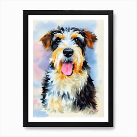 Bouvier Des Flandres Watercolour Dog Art Print