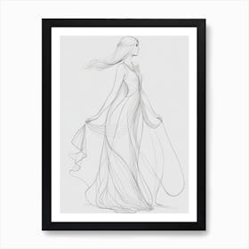 Woman In A Dress Art Print