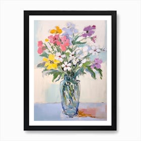 Flower Painting Fauvist Style Phlox 1 Art Print