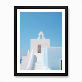 Greek island church Art Print
