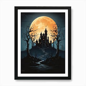 Halloween Castle 2 Art Print