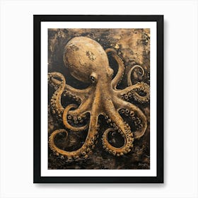 Mixed Media Octopus Painting 2 Art Print