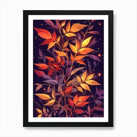 Autumn Leaves Background 1 Art Print