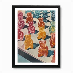 Gummy Bears Retro Advertisement Style 1 Art Print