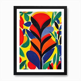 Botanical Abstract Matisse Style Flowers 2 Art Print