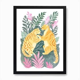 Leopards in Jungle Art Print