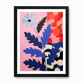 Cineraria 2 Hilma Af Klint Inspired Pastel Flower Painting Art Print