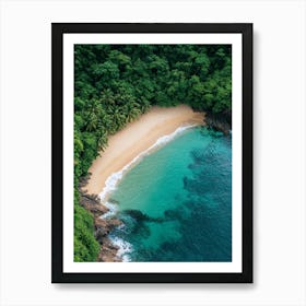 Aerial View Of A Tropical Beach 11 Art Print