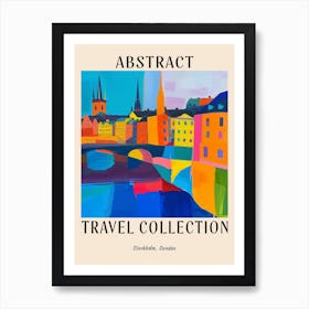 Abstract Travel Collection Poster Stockholm Sweden 2 Art Print