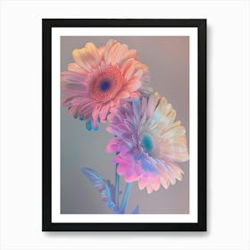 Iridescent Flower Gerbera Daisy 2 Art Print