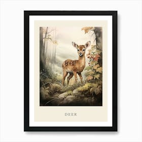 Beatrix Potter Inspired  Animal Watercolour Deer 3 Art Print