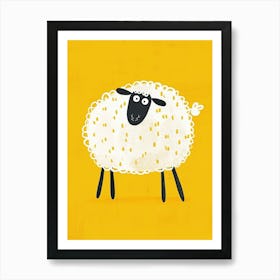 Yellow Sheep 4 Art Print