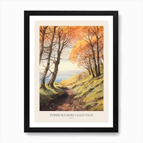 Pembrokeshire Coast Path Uk Trail Poster Art Print