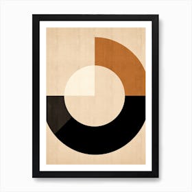 Mid Century Symphony In Beige Art Print