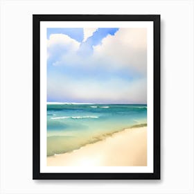 Pigeon Point Beach, Tobago Watercolour Art Print