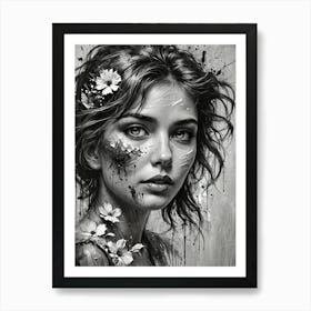 Black And White Painting 1 Art Print