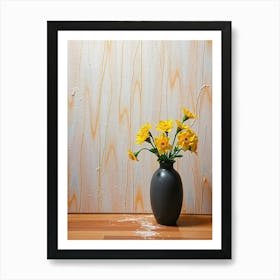 Vase Of Yellow Flowers Art Print