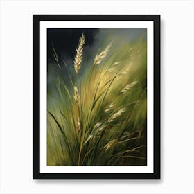 Wild grass, old oil painting,Colorado Arts, Vermont Arts,Montana Arts,Alaska Arts.14 Art Print