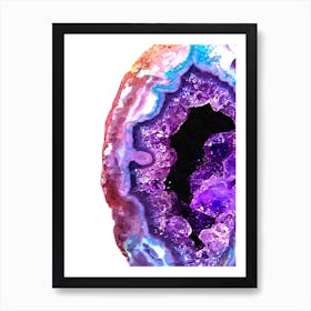 Violet and Purple Agate Druze Art Print