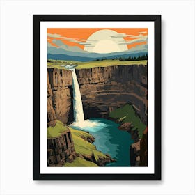 Palouse Falls State Park Retro Park 16 Art Print