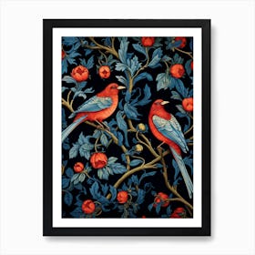 Birds On A Branch Art Print