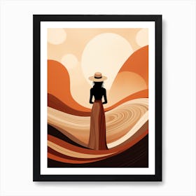 Woman In The Desert 1 Art Print