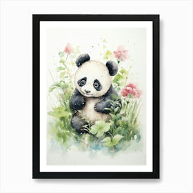 Panda Art Crafting Watercolour 1 Art Print