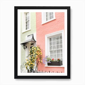 Peach Yellow London Street Art Print